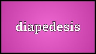 Diapedesis Meaning [upl. by Fredia]