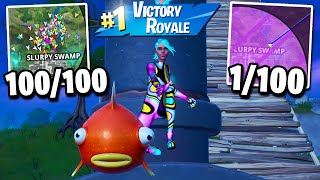 I Got 100 Fans to Compete by ONLY Landing at SLURPY SWAMP insane heal off [upl. by Seline]