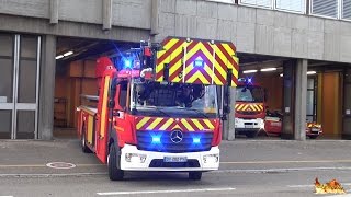 Nouvelle Échelle EPA 30 Rosenbauer Départ Incendie Sapeurs Pompiers Mulhouse  compilation [upl. by Anileme994]