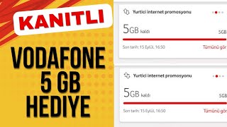 İşte Yeni Fırsat Vodafone 5 GB İnternet Hediye 2025 [upl. by Ydnec]