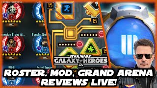 SWGOH Roster Services LIVE Roster Mod and GAC Reviews with Nooch2Gud [upl. by Brittan78]