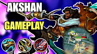 WILD RIFT  AKSHAN IN THE MID LANE GAMEPLAY [upl. by Marianna]