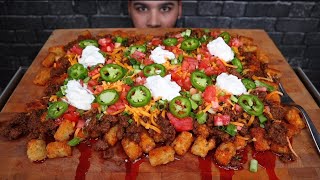 ASMR LOADED TATER TOT NACHOS MUKBANG [upl. by Ericksen630]