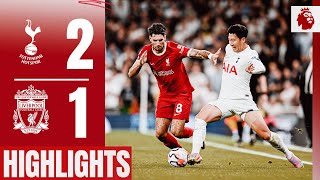 HIGHLIGHTS Son Gakpo amp a lastminute own goal as nineman LFC beaten  Tottenham 21 Liverpool [upl. by Arnon]