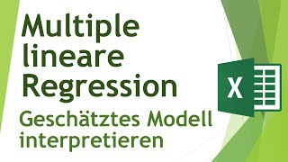 Multiple lineare Regression in Excel interpretieren  Daten analysieren in Excel 9 [upl. by Yoral]