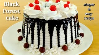 1Kg Black forest cake  simple and easy black Forest cake  easy cooking with das [upl. by Ecar]