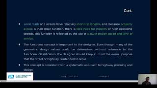 Highway Engineering I Lecture 06  Functional Classification of Highways Part 02  Road Constructi [upl. by Sikata478]