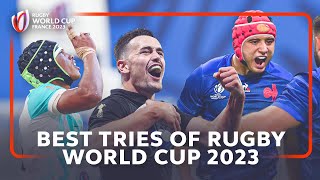 quotThat is AMAZINGquot  23 Best tries of Rugby World Cup 2023 [upl. by Marys490]