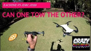 EACHINE E58 Vs JDRC JD20  CAN ONE TOW THE OTHER  EPIC [upl. by Charmain]