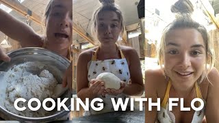 Florence Pugh  Cooking With Flo pizza dough [upl. by Willi]