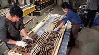 How does a factory produce thousands of wooden doors every daymassproduction doors woodendoors [upl. by Aehsa]