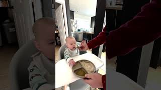 First time in a big boy chair baby highchairs family babyvlog [upl. by Ilatfan]