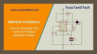 How to simulate 555 Timer IC in Proteus software in astable mode [upl. by Livingstone]