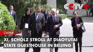 Xi Scholz Stroll at Diaoyutai State Guesthouse in Beijing [upl. by Anigue]