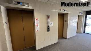 Modernized Montgomery Elevators at the Wyoming Financial Center in Cheyenne WY [upl. by Yrellav200]