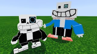 Sanes Vs Saness in Minecraft PE [upl. by Yelwar]