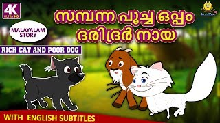 Malayalam Story for Children  സമ്പന്ന പൂച്ച ഒപ്പം ദരിദ്രർ നായ  Malayalam Fairy Tales  Koo Koo TV [upl. by Albric242]