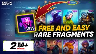 10 WAYS TO FARM RARE SKIN FRAGMENTS FASTER IN 2021  MOBILE LEGENDS BANG BANG [upl. by Gnues375]