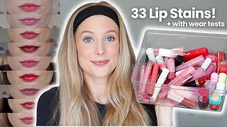 I Tried 33 of the Most Popular Lip Stains amp Tints And Found The Best Ultimate Lip Stain Showdown [upl. by Enomaj]