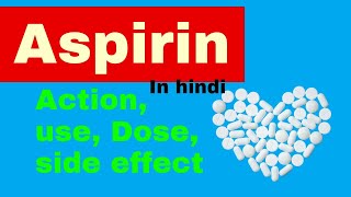 Aspirin pharmacology  aspirin mechanism of action  uses dose side effect  aspirin tablet [upl. by Miehar724]