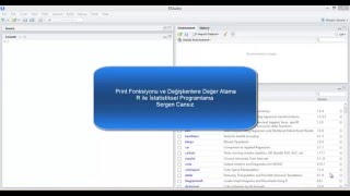3  R Print Fonksiyonu ve Değişkenler  R ile İstatistiksel Programlama [upl. by Notserp]
