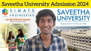 Saveetha University Admission 2024  Fees amp Placement  Students live Review  SIMATS [upl. by Vaden]