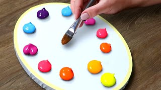 Easy Acrylic Painting Technique｜RELAXING ASMR Video [upl. by Lavena217]