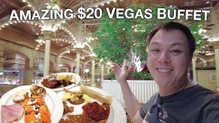 Amazing 20 Vegas Buffet  A Tour of Downtown Las Vegas amp MainStreet Station Buffet [upl. by Itra550]