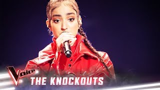 The Knockouts Lara Dabbagh sings Umbrella  The Voice Australia 2019 [upl. by Akirehc]