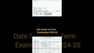 Date Sheet 1st Term Examination for 202425 datesheet2024 1stterm garrisonwithHaiqa [upl. by Esinek948]