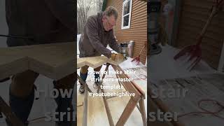 How To Make Stair Stringers Master Template carpenter carpentry woodworking youtube shorts [upl. by Dasha]