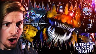 UH WHY ARE WE IN AN ANIMATRONICS MOUTH  2020 mode win  FNAF Ultimate Custom Night [upl. by Llerryt]