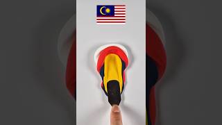 Mixing the Malaysia Flag Colors satisfying colormixing art viralvideo [upl. by Atnas695]