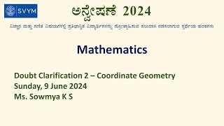 Doubt Clarification  2  Coordinate Geometry [upl. by Araihc]