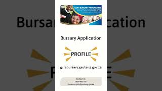 Bursary Application  Create Profile [upl. by Glanti]