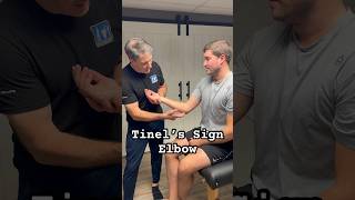 Cubital Tunnel Syndrome Test called the Tinel’s Sign at the elbow physicaltherapy [upl. by Bea319]