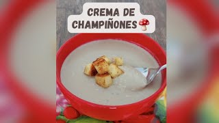 CREMA DE CHAMPIÑONES🍄¡Queda riquísima😍 [upl. by Goggin137]