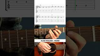 Alan Walker  Faded  EASY Guitar Tutorial [upl. by Reeba447]