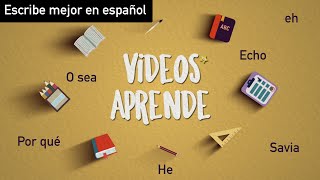 Como se escriben  Videos Aprende [upl. by Redwine887]