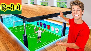 Ben Azelart Built a SECRET Soccer Field in Room  Ben Azelart Secret Room Challenge  BenAzelart [upl. by Hecht]