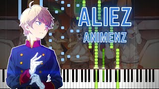 Animenz aLIEz  AldnoahZero ED2  Piano Tutorial  Synthesia [upl. by Myrtie]