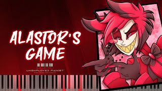 Alastors Game  Hazbin Hotel Piano cover  Tutorial  Karaoke [upl. by Znerol]