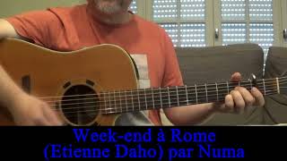 Week end à Rome Etienne Daho Cover guitare chant Reprise chanson française 1984 [upl. by Adrianna797]