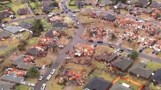 Severe storms and tornadoes rip through US state of Oklahoma [upl. by Eelam]