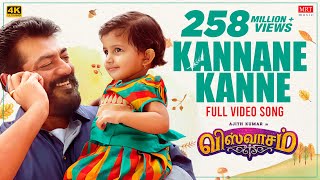 Kannaana Kanney Full Video Song  Viswasam Video Songs  Ajith Kumar Nayanthara  D Imman  Siva [upl. by Acinoreb399]