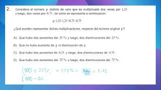 Resolución PAES Competencia Matemática M1 2022  Porcentaje [upl. by Aryc]