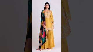 हल्दी ड्रेस डिजाइन💥 haldi look haldi dress design❤dress onlineshopping diwaliattire fashiontips [upl. by Larrad]