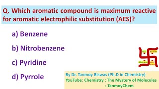 MCQ54 On Aromatic electrophilic substitution by Dr Tanmoy Biswas PhD For IITJEE NEET amp BSMS [upl. by Ramilahs]