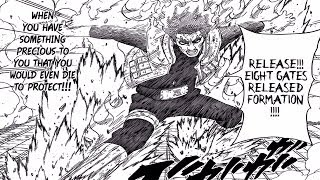 Naruto Manga Chapter 668 Review  Might Guy vs Madara ナルト Eighth Gate OPENED [upl. by Bow]