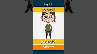 🇬🇧🇪🇸 paranoid  paranoico  vocabulary builder  learn English  aprendamos inglés [upl. by Malinda]